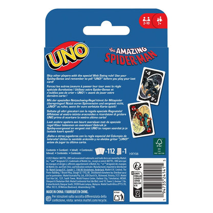 The Amazing Spider-Man Card Game UNO Mattel
