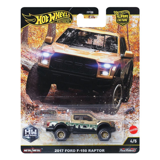 Hot Wheels Premium Car Culture Diecast Vehicle 1/64 2017 Ford F-150 Raptor