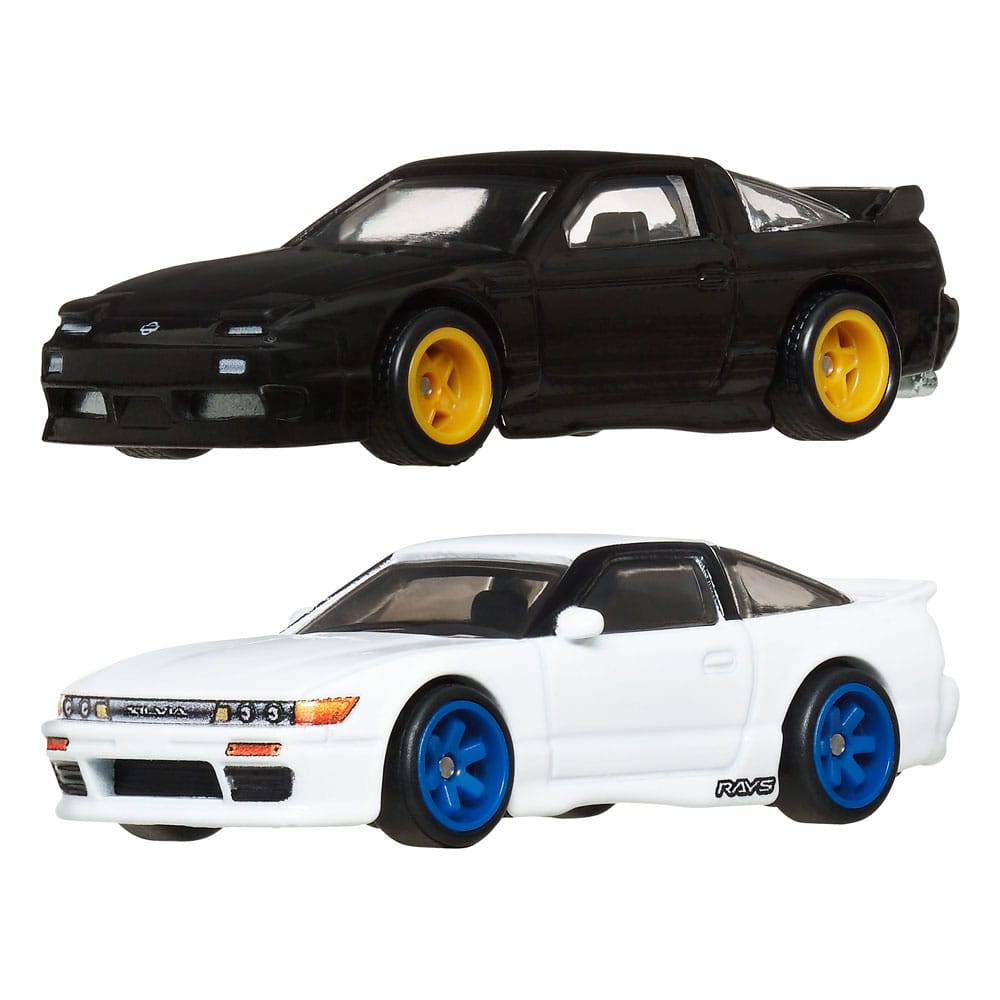 Hot Wheels Premium Car Culture Diecast Vehicle 2-Pack 1/64 ’96 Nissan 180SX Type X & Nissan SilEighty Vehicles