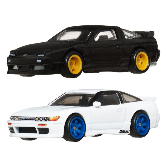 Hot Wheels Premium Car Culture Diecast Vehicle 2-Pack 1/64 ’96 Nissan 180SX Type X & Nissan SilEighty Vehicles