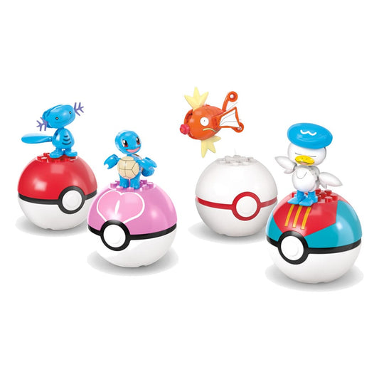 PokÃ©mon MEGA Construction Set Water-Type Trainer Team Building Toy Kit