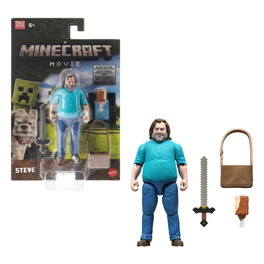 A Minecraft Movie Action Figure Steve 10 cm Mattel