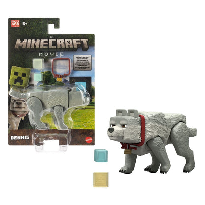 A Minecraft Movie Action Figure Dennis the Wolf 10 cm