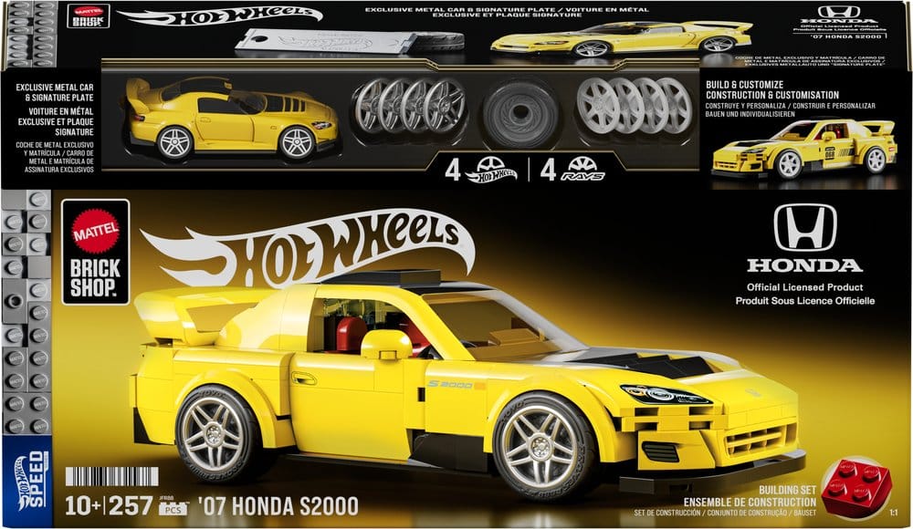 Hot Wheels Speed Series Mattel Brick Shop Building Set 1/32 '07 Honda S2000 Mattel