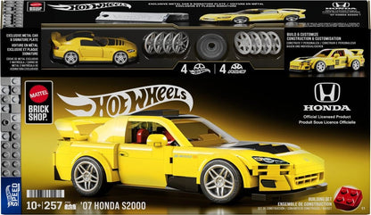 Hot Wheels Speed Series Mattel Brick Shop Building Set 1/32 '07 Honda S2000 Mattel
