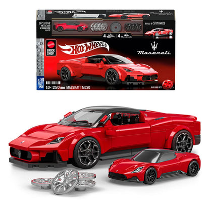 Mattel Brick Shop Hot Wheels Speed Series Building Set 1/32 Maserati MC20