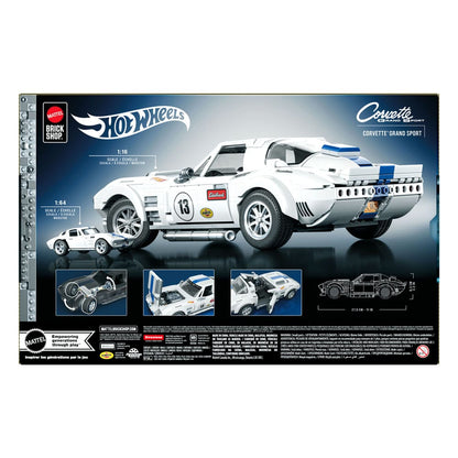 Mattel Brick Shop Hot Wheels Elite Series Building Set 1/16 Corvette Grand Sport Vehicles