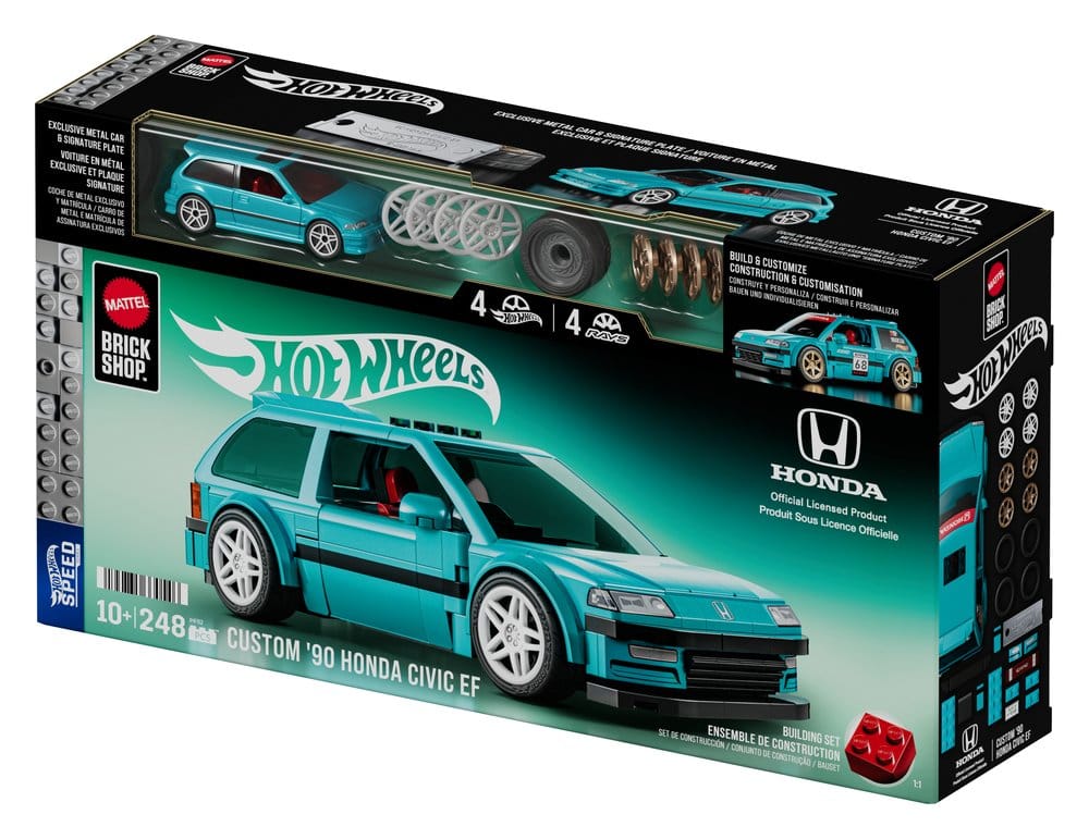 Hot Wheels Speed Series Mattel Brick Shop Building Set 1/32 Custom ’90 Honda Civic EF Mattel