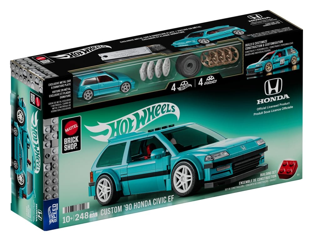 Hot Wheels Speed Series Mattel Brick Shop Building Set 1/32 Custom ’90 Honda Civic EF Mattel