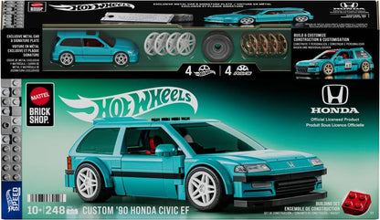 Hot Wheels Speed Series Mattel Brick Shop Building Set 1/32 Custom ’90 Honda Civic EF Mattel