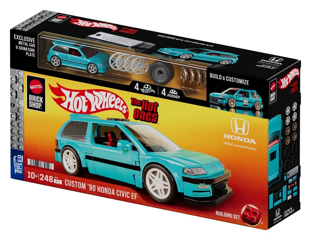 Hot Wheels Speed Series Mattel Brick Shop Building Set 1/32 Custom ’90 Honda Civic EF Mattel
