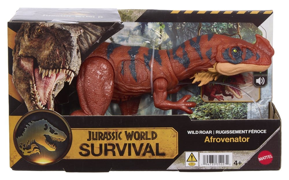 Jurassic World: Survival Action Figure Wild Roar Afrovenator Mattel