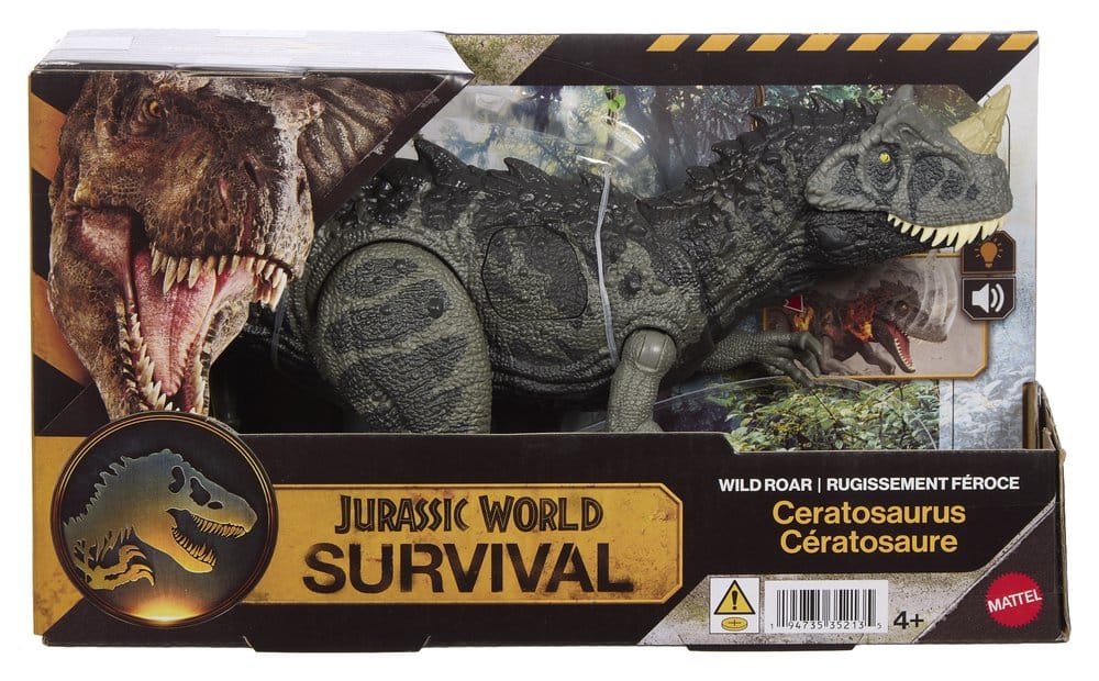 Jurassic World: Survival Action Figure Wild Roar Ceratosaurus Mattel