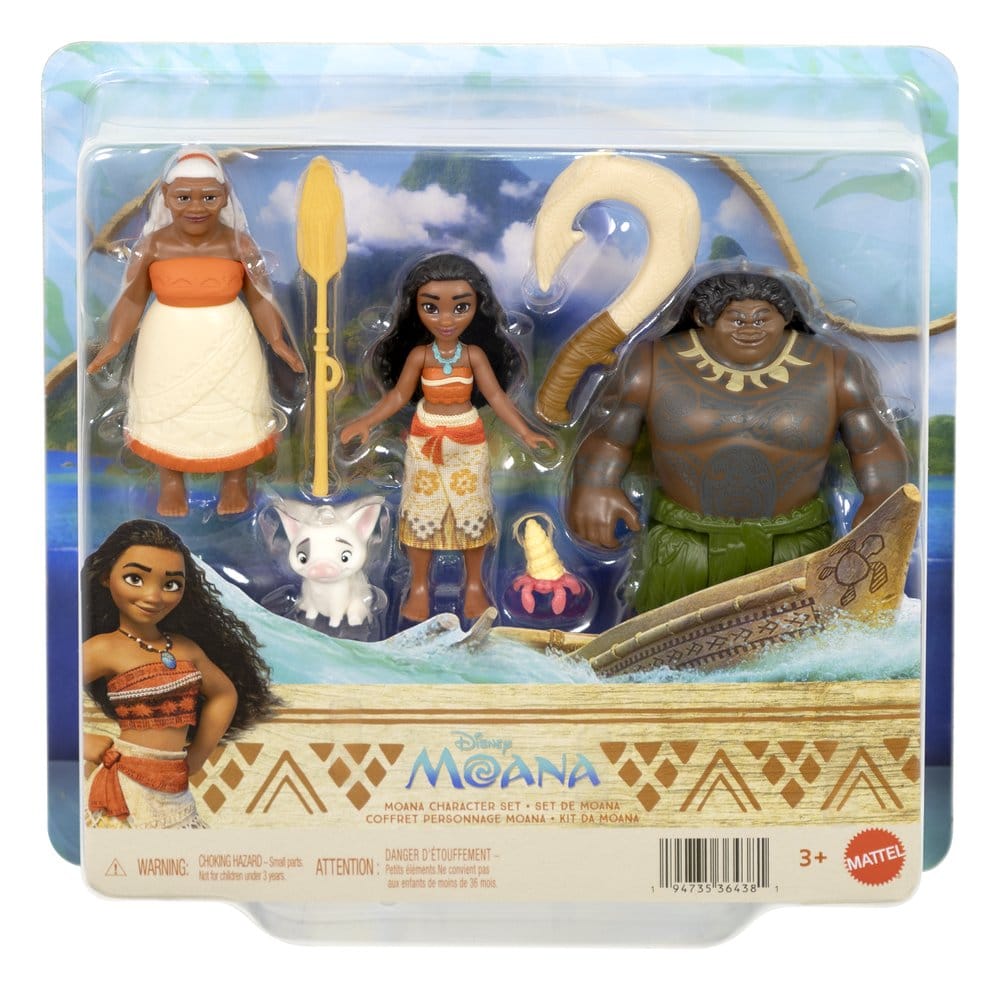 Vaiana Action Figure 3-Pack Character Set 9 cm Mattel
