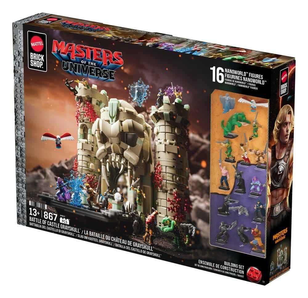 Masters of the Universe Mattel Brick Shop Construction Set Castle Grayskull