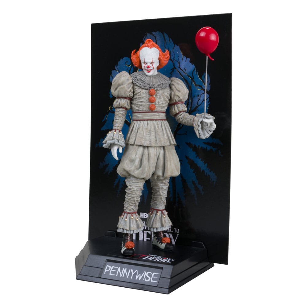 It: Welcome to Derry Movie Maniacs PVC Statue Pennywise (Gold Label) 16 cm - FanofThings.co.uk