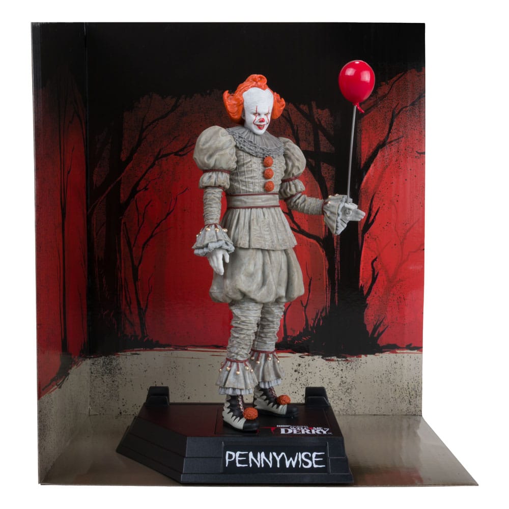 It: Welcome to Derry Movie Maniacs PVC Statue Pennywise (Gold Label) 16 cm - FanofThings.co.uk