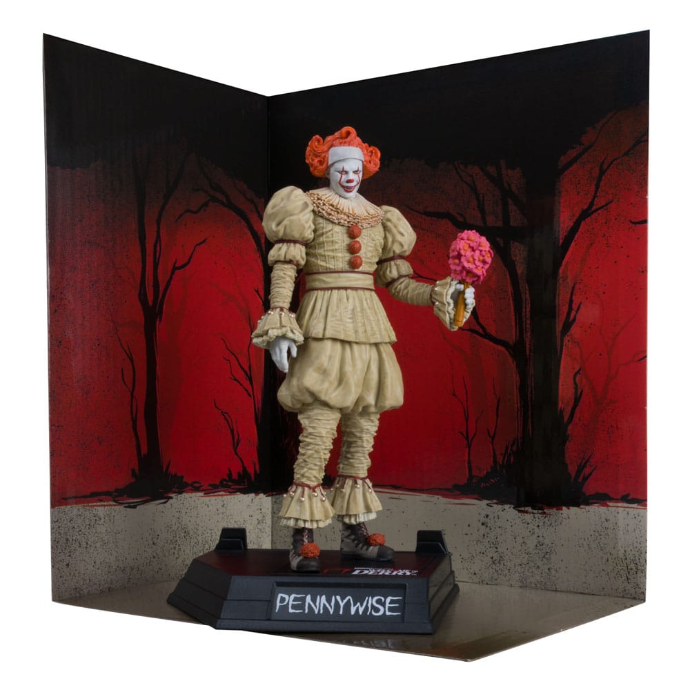 It: Welcome to Derry Movie Maniacs PVC Statue Pennywise (Flashback) (Gold Label) 16 cm - FanofThings.co.uk