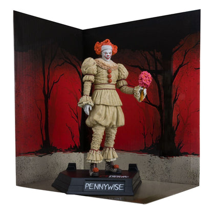 It: Welcome to Derry Movie Maniacs PVC Statue Pennywise (Flashback) (Gold Label) 16 cm - FanofThings.co.uk