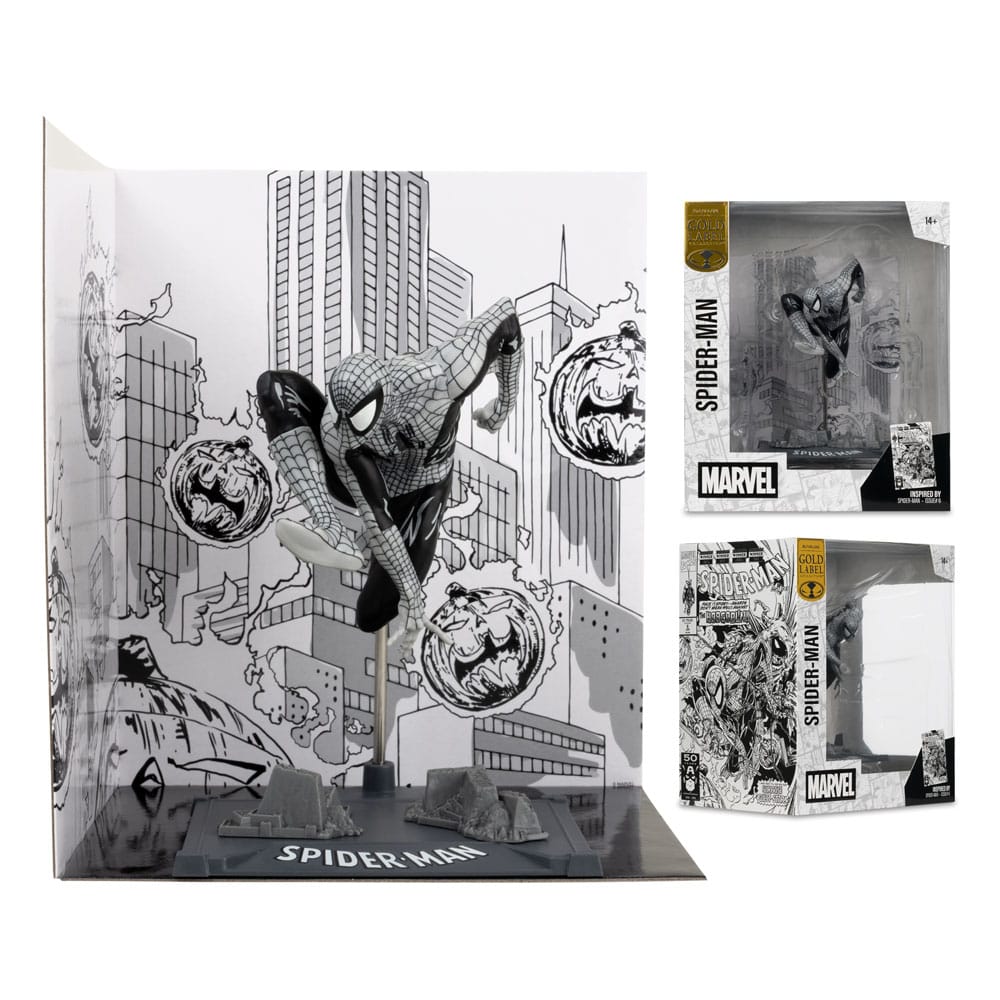 Marvel Collection PVC Statue 1/10 Spider-Man (Spider-Man #6)(Line Art)(Gold Label) 10 cm - FanofThings.co.uk