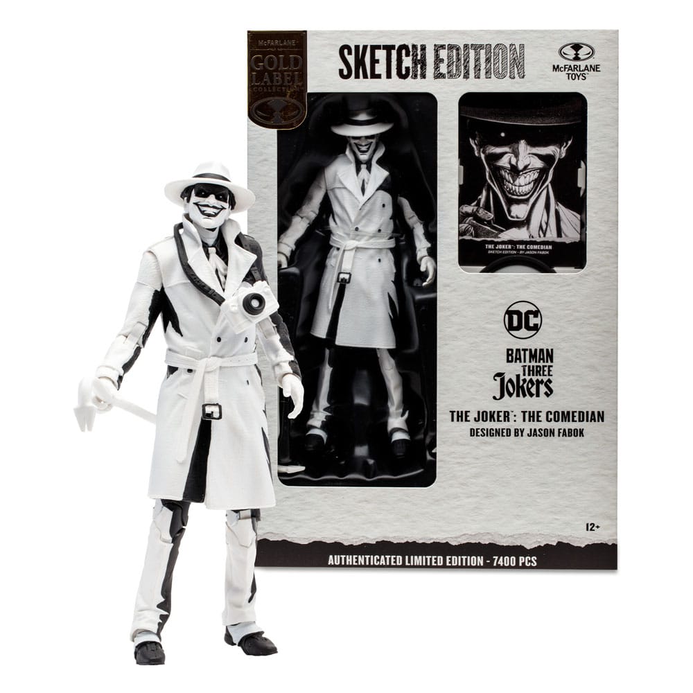 Batman: Three Jokers DC Multiverse Action Figure The Joker: The Comedian Sketch Edition (Gold Label) 18 cm Action