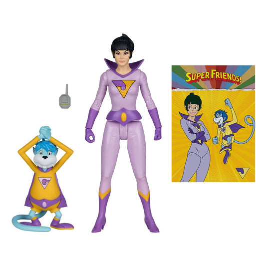 DC Retro Super Friends Action Figure Jayna & Gleek (Red Platinum Edition) 15 cm