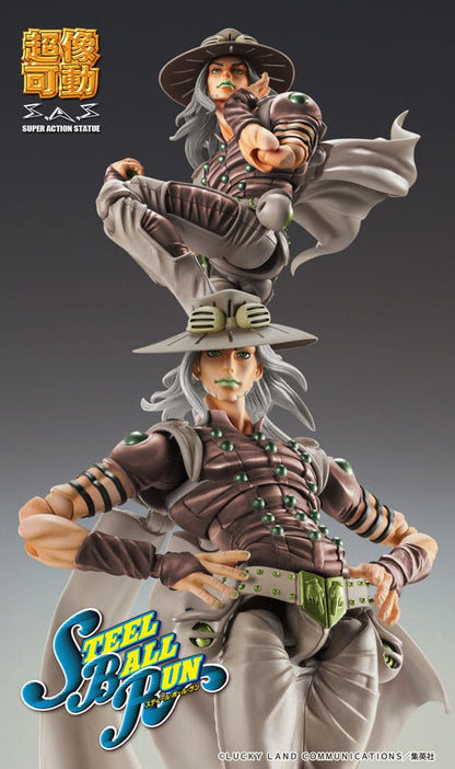JoJo’s Bizarre Adventure Part7 Steel Ball Run Super Action Action Figure Chozokado Gyro Zeppeli Third 16 cm Action