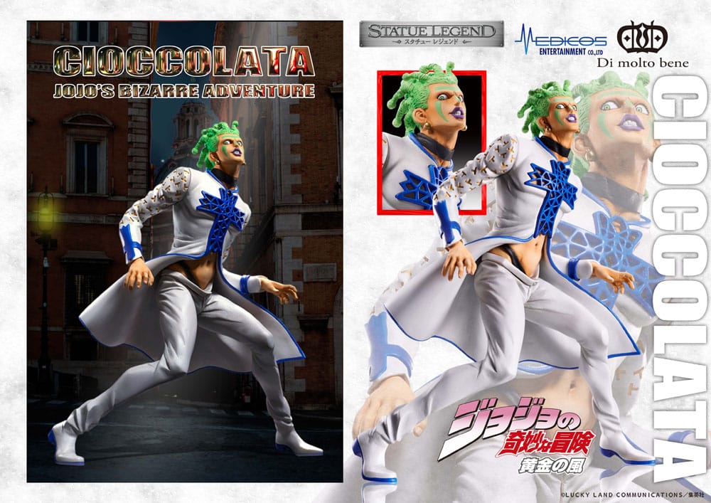 JoJo's Bizarre Adventure Part 5 Golden Wind Statue Legend PVC Statue Cioccolata 17 cm Medicos Entertainment