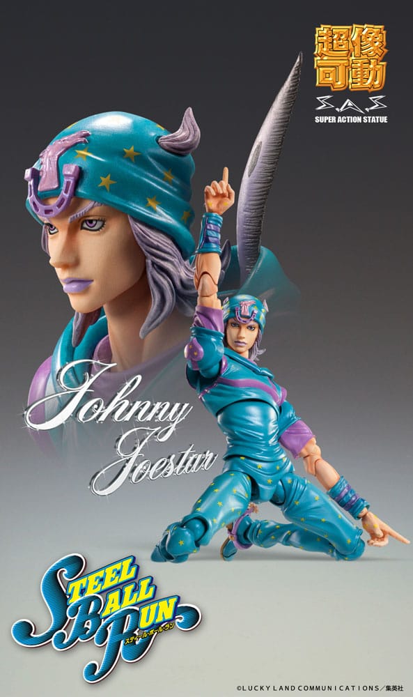 JoJo’s Bizarre Adventure Part7 Steel Ball Run Super Action Action Figure Chozokado Johnny Joestar Second 15 cm Action
