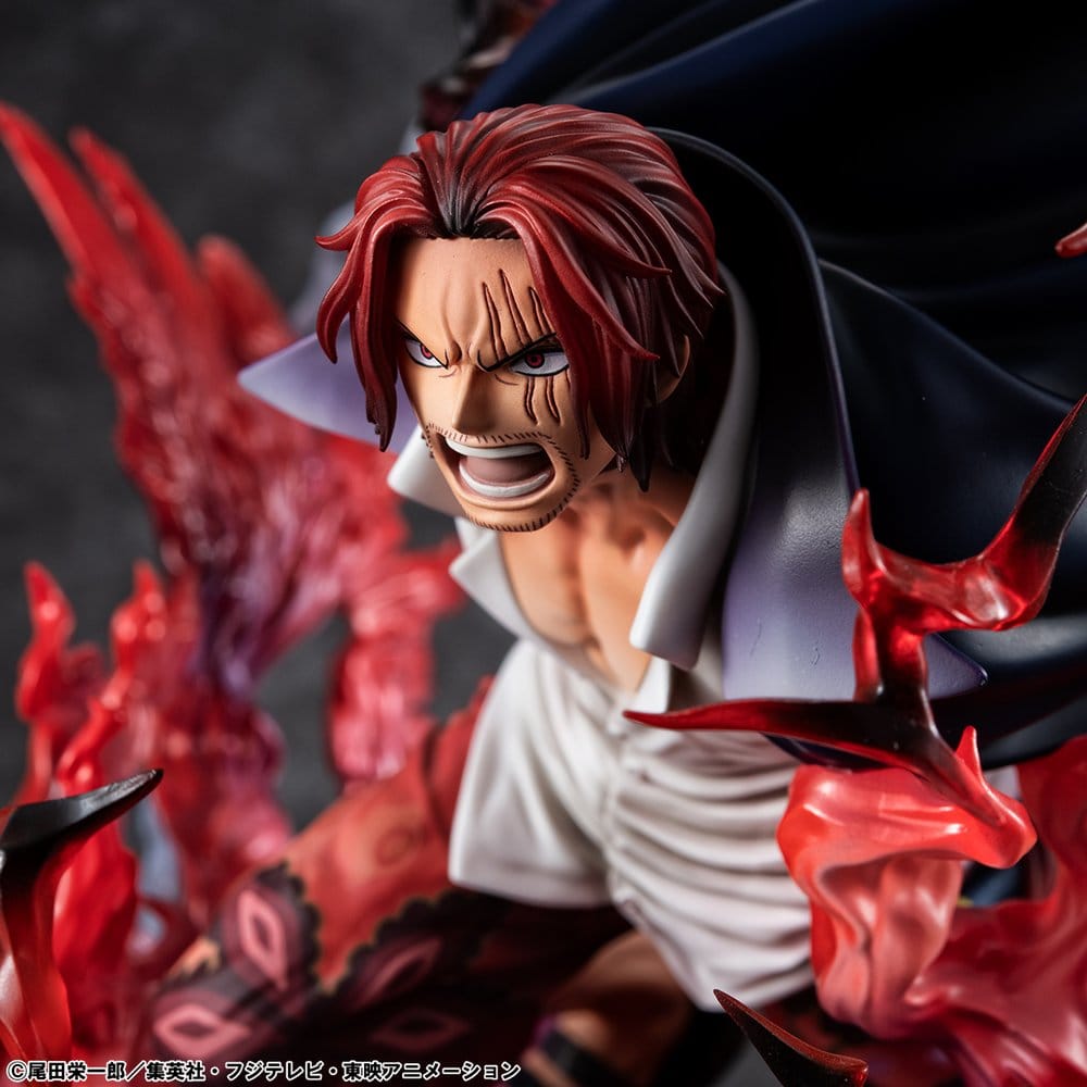 One Piece P.O.P SA-MAXIMUM PVC Statue Leader of Red Hair Pirates Red-Haired Shanks Kamusari 25 cm Megahouse