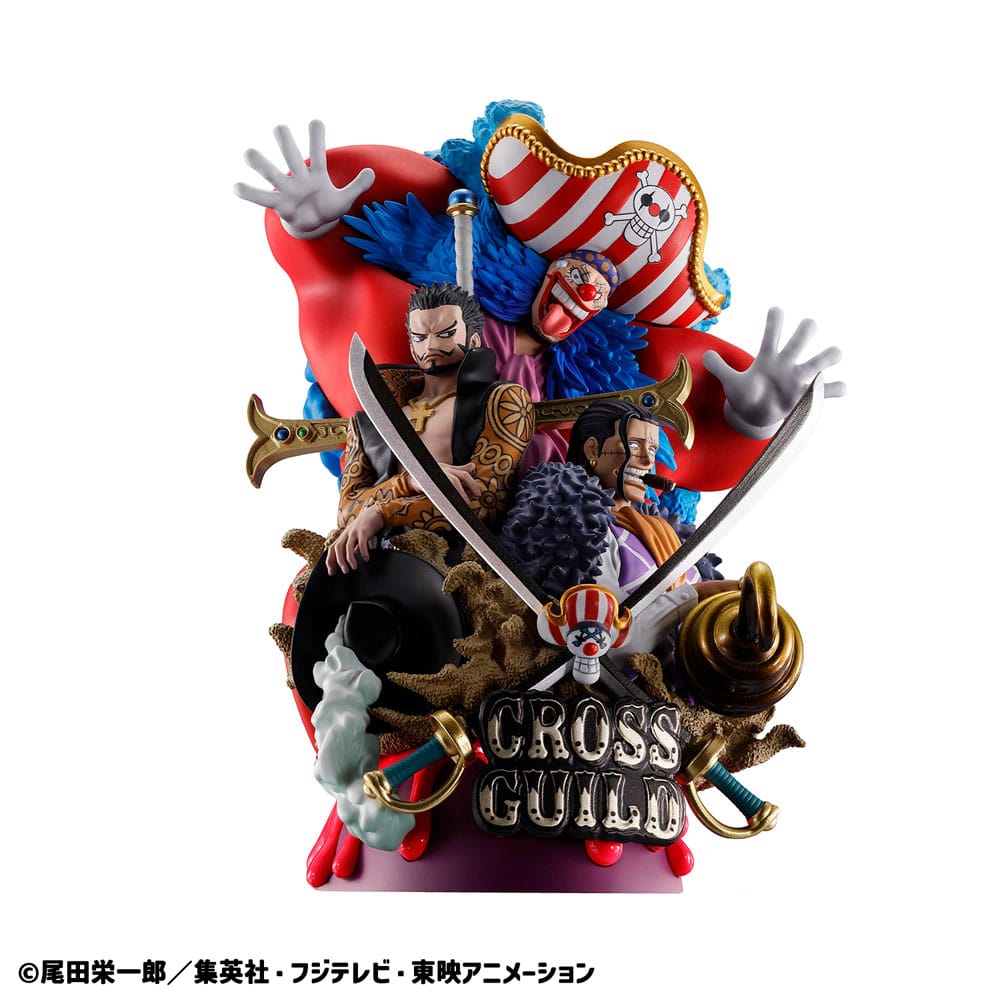 One Piece Petitrama DX PVC Mini Statue Logbox Re Birth 03 Cross Guild 15 cm