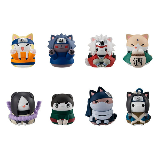 Naruto Shippuden Mega Cat Project Nyaruto! Trading Figures Come here Sasuke-kun 3 cm Assortment (8) - FanofThings.co.uk