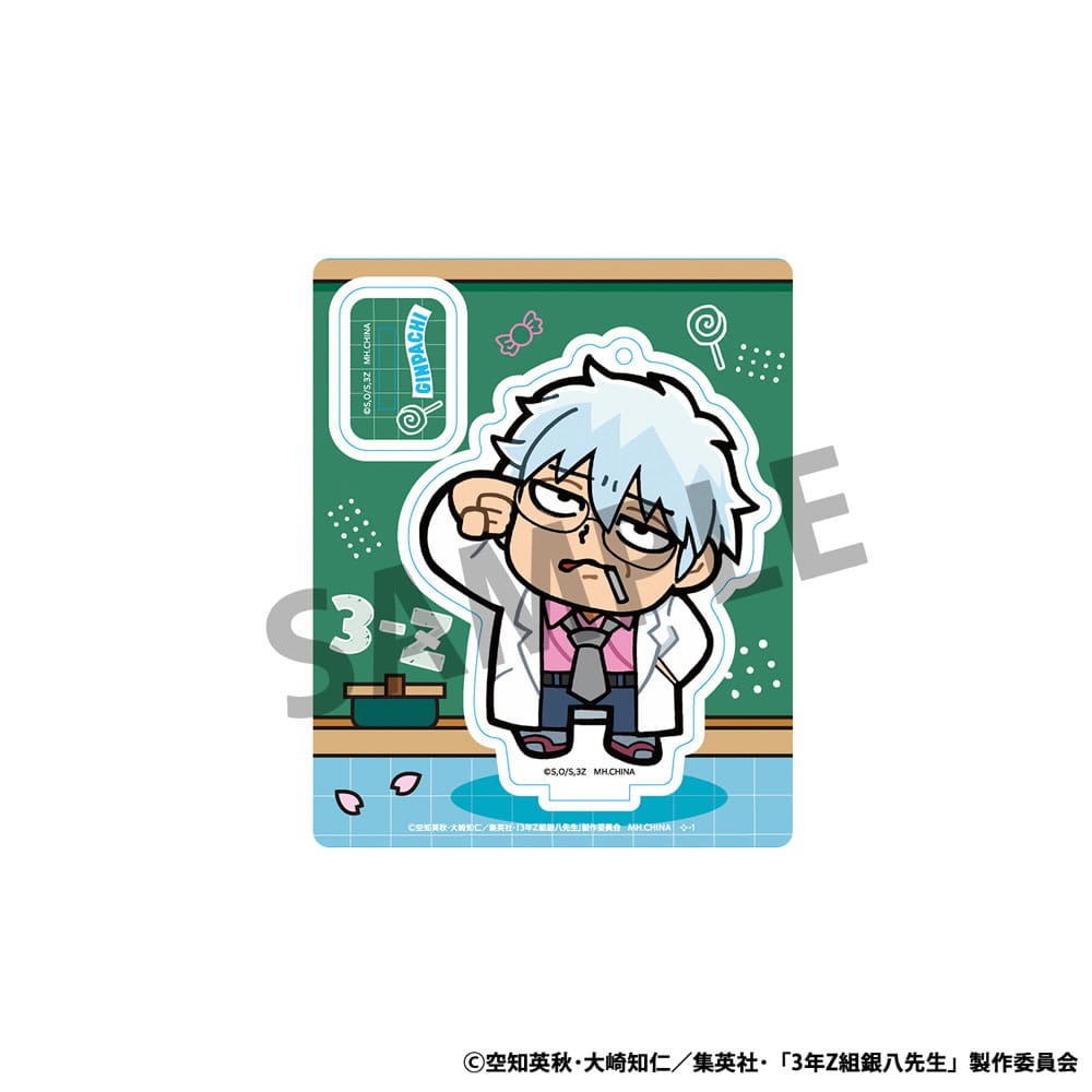 Gintama Acrylic Figure 3-Z Ginpachi Sensei x Okawabukubu the Youth 6 cm Display (8)
