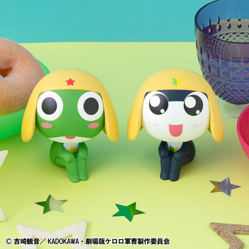 Sergeant Frog Look Up PVC Statue Keroro & Tamama Set (with gift) 11 cm