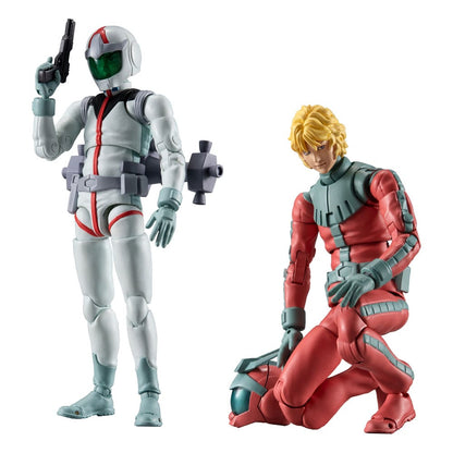 Mobile Suit Gundam G.M.G. Collection EX 09 Action Figures 2-Pack Earth Federation Amuro Ray & Char Aznable Normal Suit Ver. (with gift) 10 cm - FanofThings.co.uk