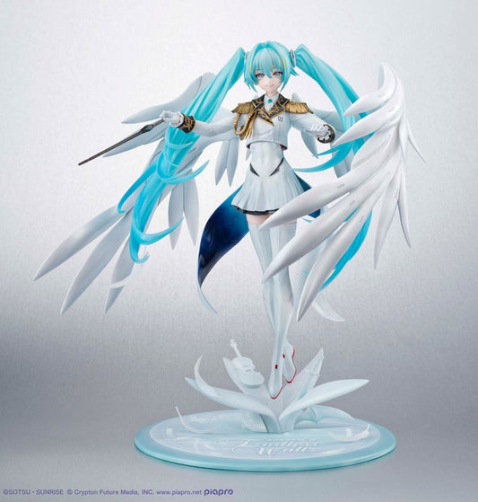 Mobile Suit Gundam x Hatsune Miku Lucrea PVC Statue Hatsune Miku x Wing Gundam Zero EW 45th Anniversary 27 cm - FanofThings.co.uk