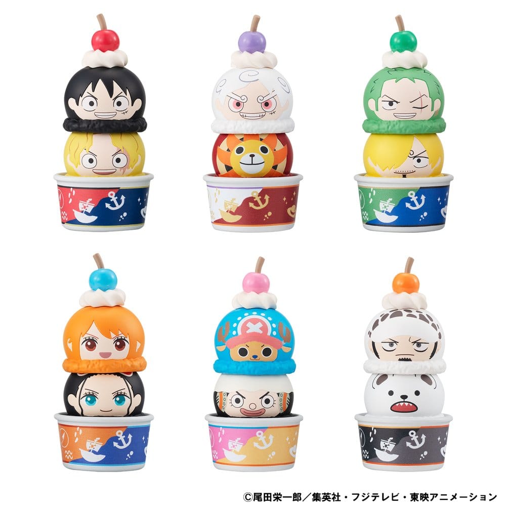 One Piece Tsumichen Stack up & Change Trading Figure 6-Pack 8 cm (with gift) Megahouse