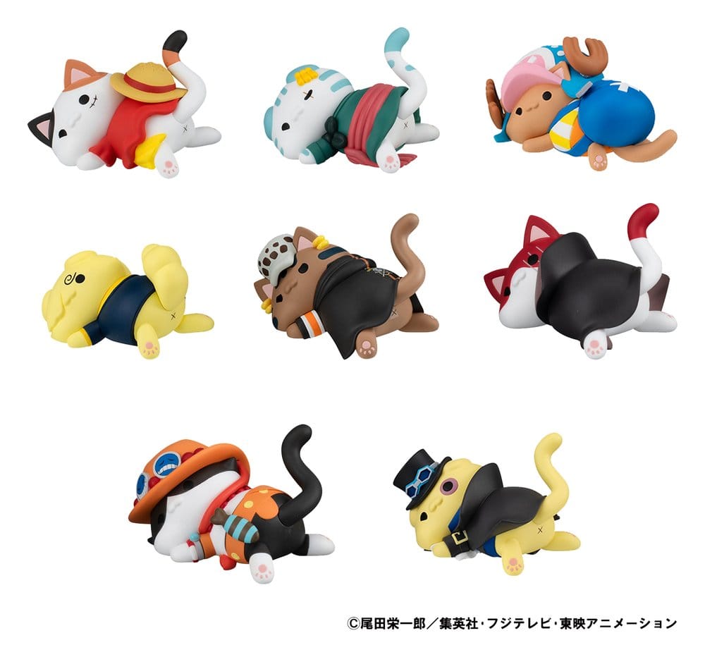 One Piece Mega Cat Project Trading Figure Egghead NyanPieceNyan! Stickie! 3 cm Assortment (8) Megahouse
