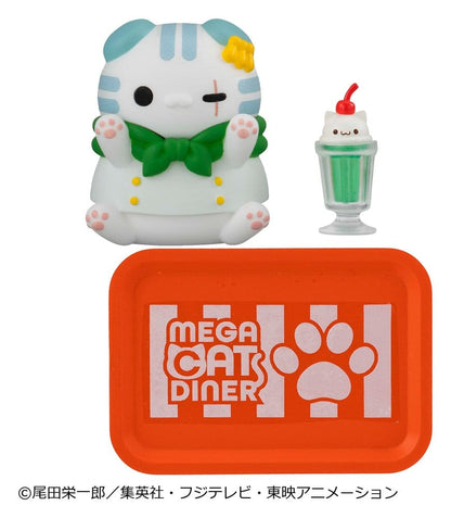 One Piece Mega Cat Project Mini Figures NyanPieceNyan! Diner! 3 cm Blind Box Display (6)