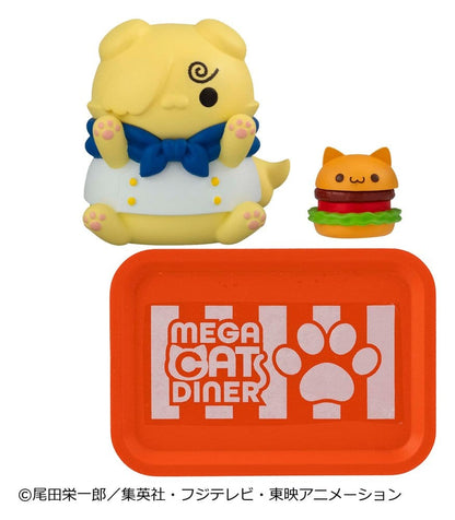 One Piece Mega Cat Project Mini Figures NyanPieceNyan! Diner! 3 cm Blind Box Display (6)