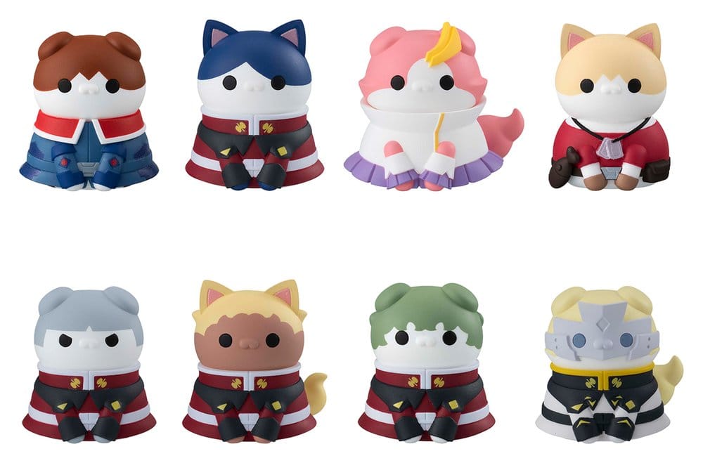Mobile Suit Gundam SEED Mega Cat Project Mini Figures Nyandam SEED Cats in Disguise Blind Box Display (8) Megahouse