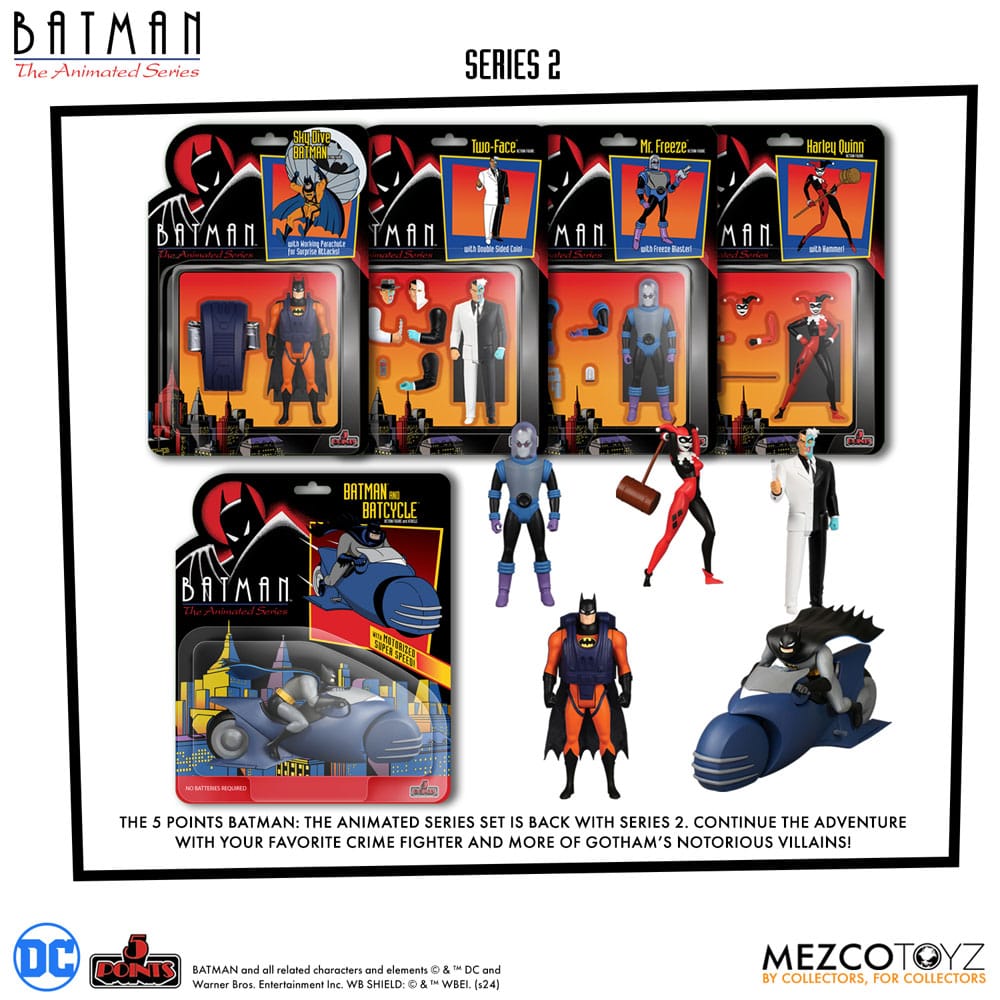 Batman: The Animated Series 2 5 Points Action Figures Deluxe Box Set 9 cm Mezco Toys