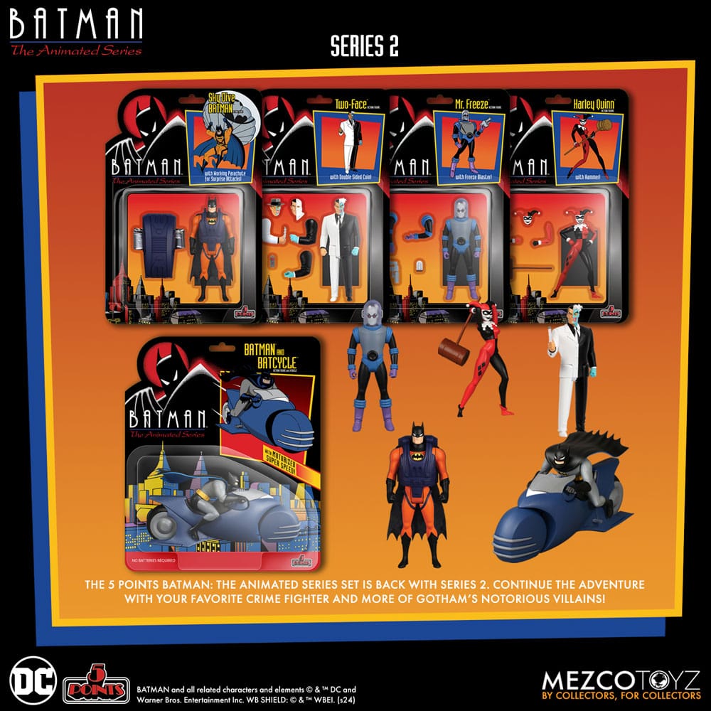 Batman: The Animated Series 2 5 Points Action Figures Deluxe Box Set 9 cm Mezco Toys