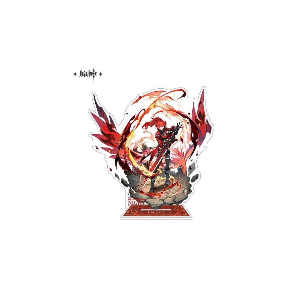 Genshin Impact Acrylic Phone Stand Diluc 17 cm Cell phone accessories