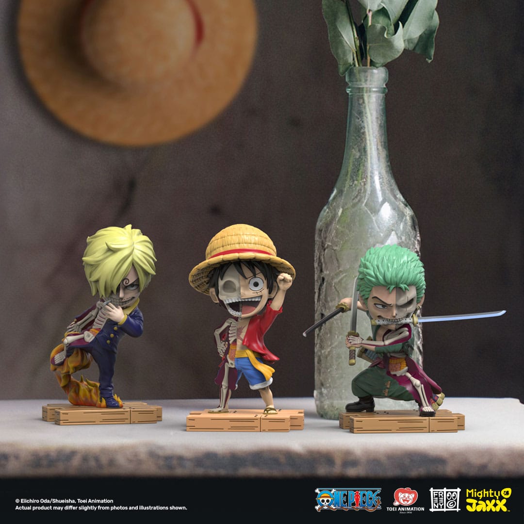 One Piece Freeny's Hidden Dissectables Vinyl Figure Luffy, Zoro and Sanji 10 cm Mighty Jaxx