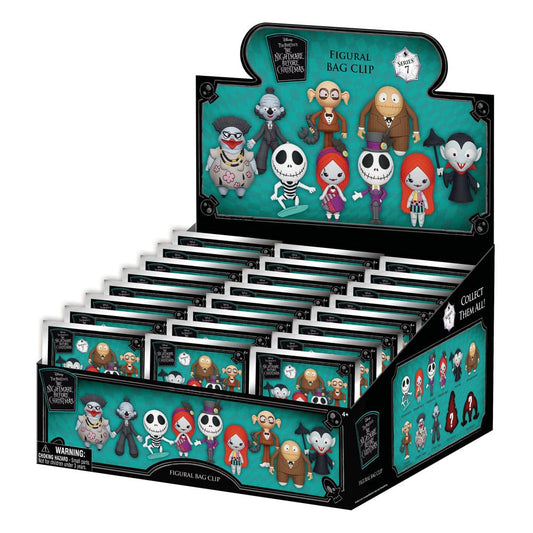 Nightmare before Christmas Charm 3D PVC Bag Clips Series 6 Display (24) Keyrings