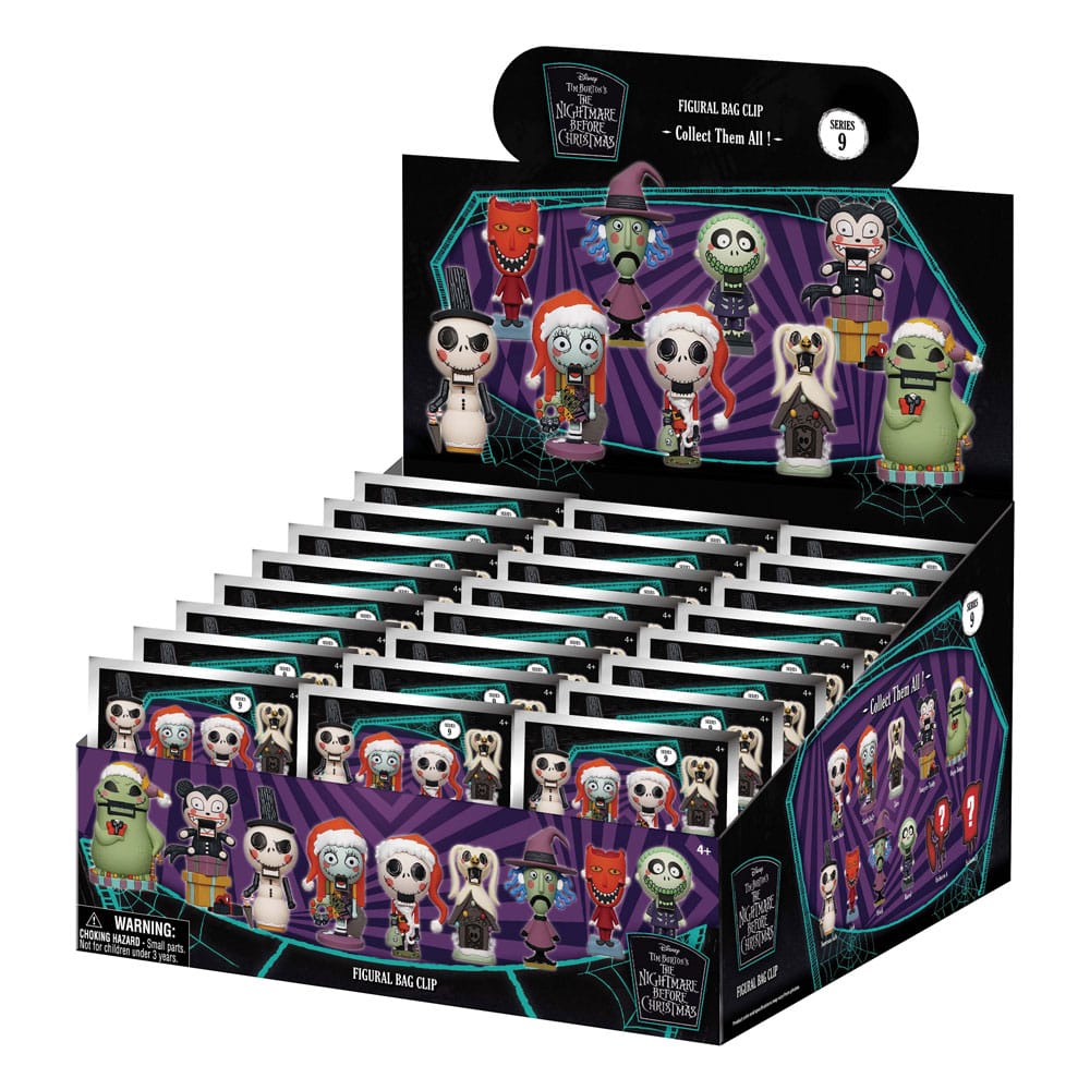 Nightmare Before Christmas 3D PVC Bag Clips  Glow in the Dark Series 9 Display (24)