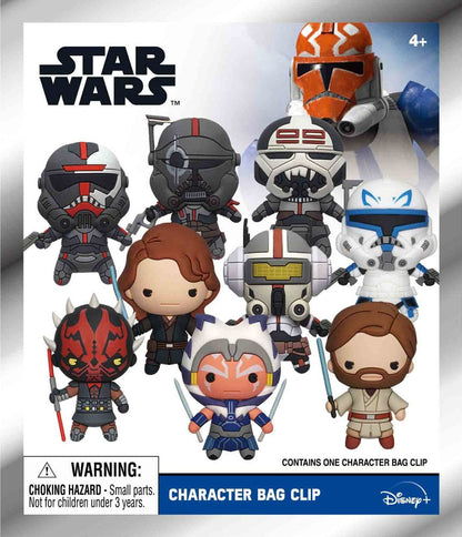 Star Wars Clone Wars 3D PVC Bag Clips  Series 4 Display (24)