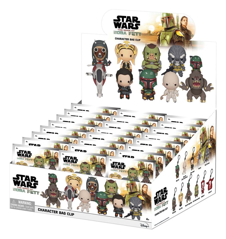 Star Wars: The Book of Boba Fett 3D PVC Bag Clips Series 1 Display (24)