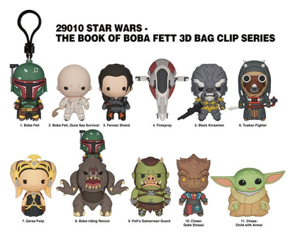 Star Wars: The Book of Boba Fett 3D PVC Bag Clips Series 1 Display (24)